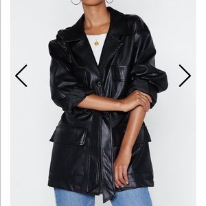 Nasty Gal 90’s faux leather jacket